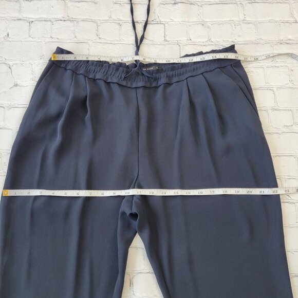 Zara Basic collection women’s navy blue pull on relaxed fit pants size L - Picture 6 of 12
